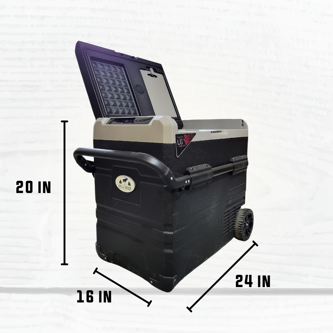 Chilly Moose Wheeled 45L Portable Fridge-Freezer - Battery Included - LG Compressor