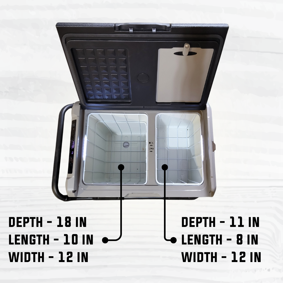 Chilly Moose Wheeled 55L Portable Fridge-Freezer - Battery Included - LG Compressor