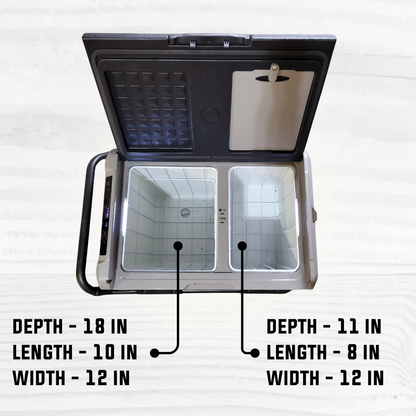 Chilly Moose Wheeled 55L Portable Fridge-Freezer - Battery Included - LG Compressor